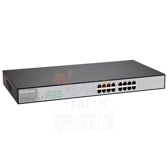 Switch 8 ports 10/100 Mbps, 8 ports 10/100 Mbps avec Power Over Ethernet Auto-MDI/MDI-X Gestio FSH-1608WPOE+