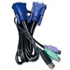 Câble KVM USB de 1,8, 3 ou 5M avec Convertisseur PS2 vers USB intégré