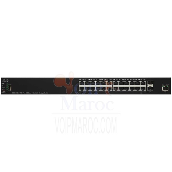Switch manageable 22 ports 10 Gigabit Ethernet + 2 combo SFP SG350XG-24T-K9-EU